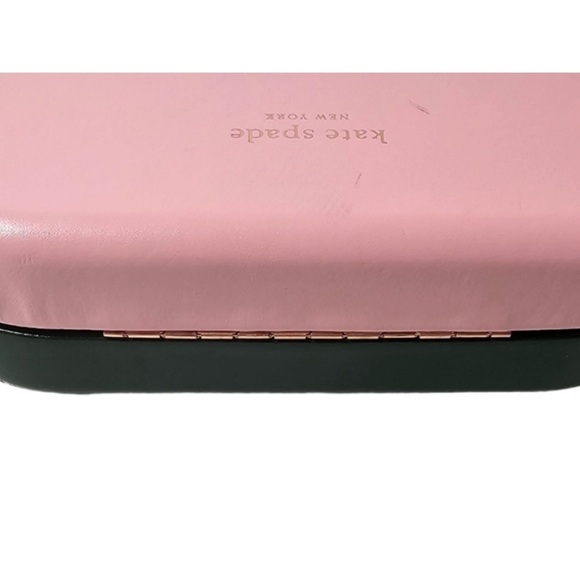 Kate Spade Pink And Hunter Green Glasses Case - Picture 4 of 4